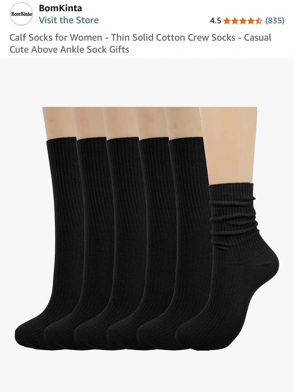 Women's Classic Crew Socks - White, Black & Green